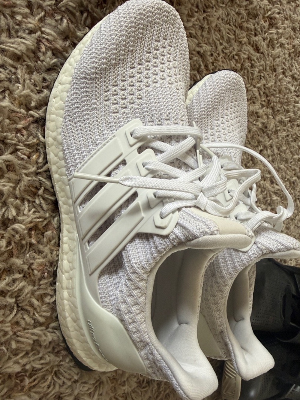 Adidas White Knit Athletic Sneakers - Picture 2 of 3